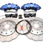 Audi RS Full Big brake upgrade Brembo 8Pot Calipers 365mm Wave Brake discs Brand NEW Lapiz Blue