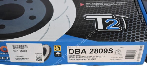 Rear DBA2809S Brake Discs 310x22mm Street Series T2 Slotted New