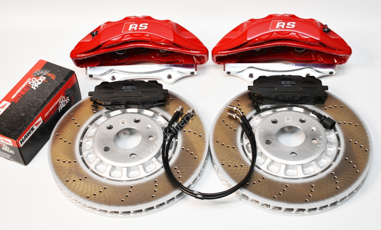 Front Audi Rsq3 F3 Brake Kit Akebono 6pot Red 374x36mm