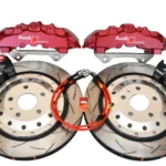 Audi RS Big Brake Upgrade Brembo 8Pot Calipers 370x32mm Round Slotted 2-piece DBA 52842SLVS Brake discs