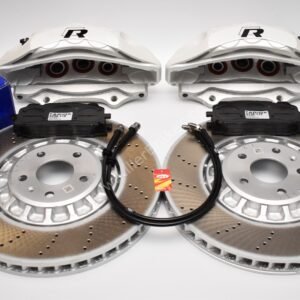 Front Audi Rsq3 F3 Brake Kit Akebono 6pot Oryx White 374x36mm New