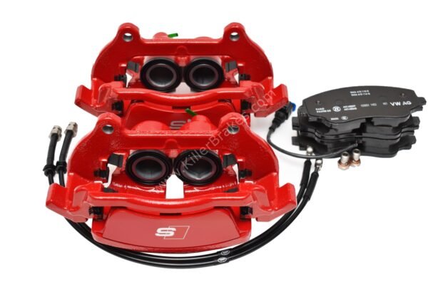 Front Golf 8R Audi S3 8Y 2piston Brake calipers 8Y0615123A 8Y0615124A Red New