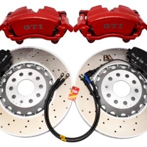 Front Golf 8R Audi S3 8Y 2piston Brake Kit 357x34mm 8Y0615123A 8Y0615124A 5WA615301A Red New