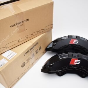 Front Audi E-Tron Brembo 6pot Calipers 400x38mm 4KE615107F 4KE615108F Black A4 S4 A5 S5 Rs4 Rs5 B9 A6 C8 New