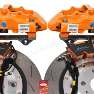 Audi RS Big Brake Upgrade Brembo 8Pot Calipers DBA 370x32mm 52842SLVS Brake discs Orange Lamborghini