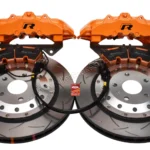 Audi RS Big Brake Upgrade Brembo 8Pot Calipers DBA 370x32mm 52842SLVS Brake discs Orange Lamborghini