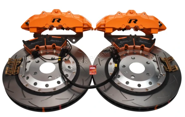 Audi RS Big Brake Upgrade Brembo 8Pot Calipers DBA 370x32mm 52842SLVS Brake discs Orange Lamborghini