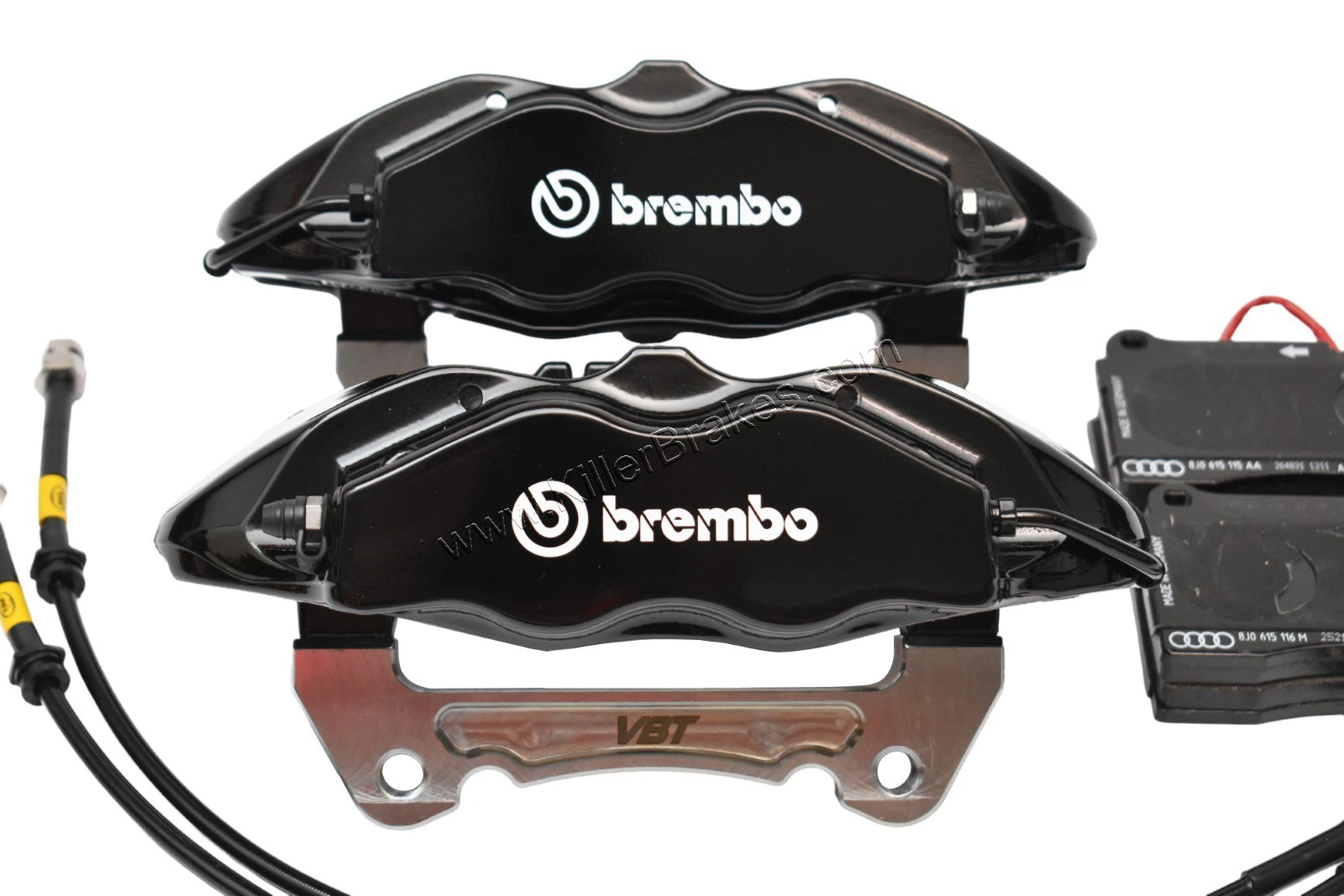 Front Cupra Performance Pack Brembo 4pot Brake Calipers 340mm 345mm Adapters VBT 5F0615105 5F0615106 Black New