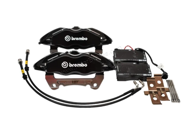 Front Cupra Performance Pack Brembo 4pot Brake Calipers 340mm 345mm Adapters VBT 5F0615105 5F0615106 Black New