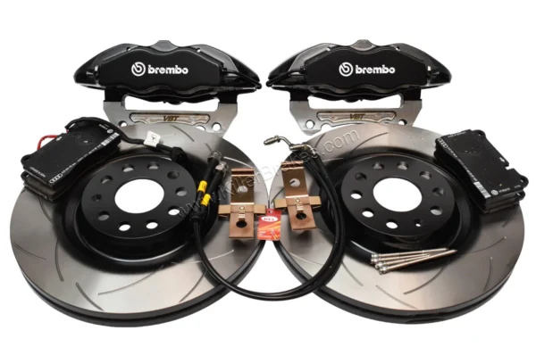 Front Cupra Performance Pack Brembo 4pot Brake Calipers 340mm 345mm Adapters VBT 5F0615105 5F0615106 Black New