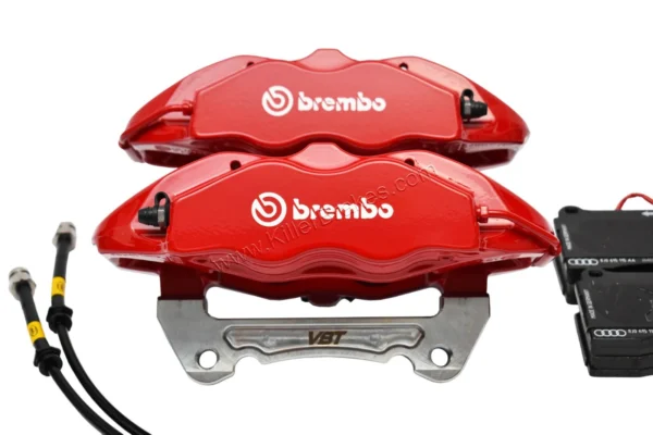 Front Cupra Performance Pack Brembo 4pot Brake Calipers 340mm 345mm Adapters VBT 5F0615105 5F0615106 Red New