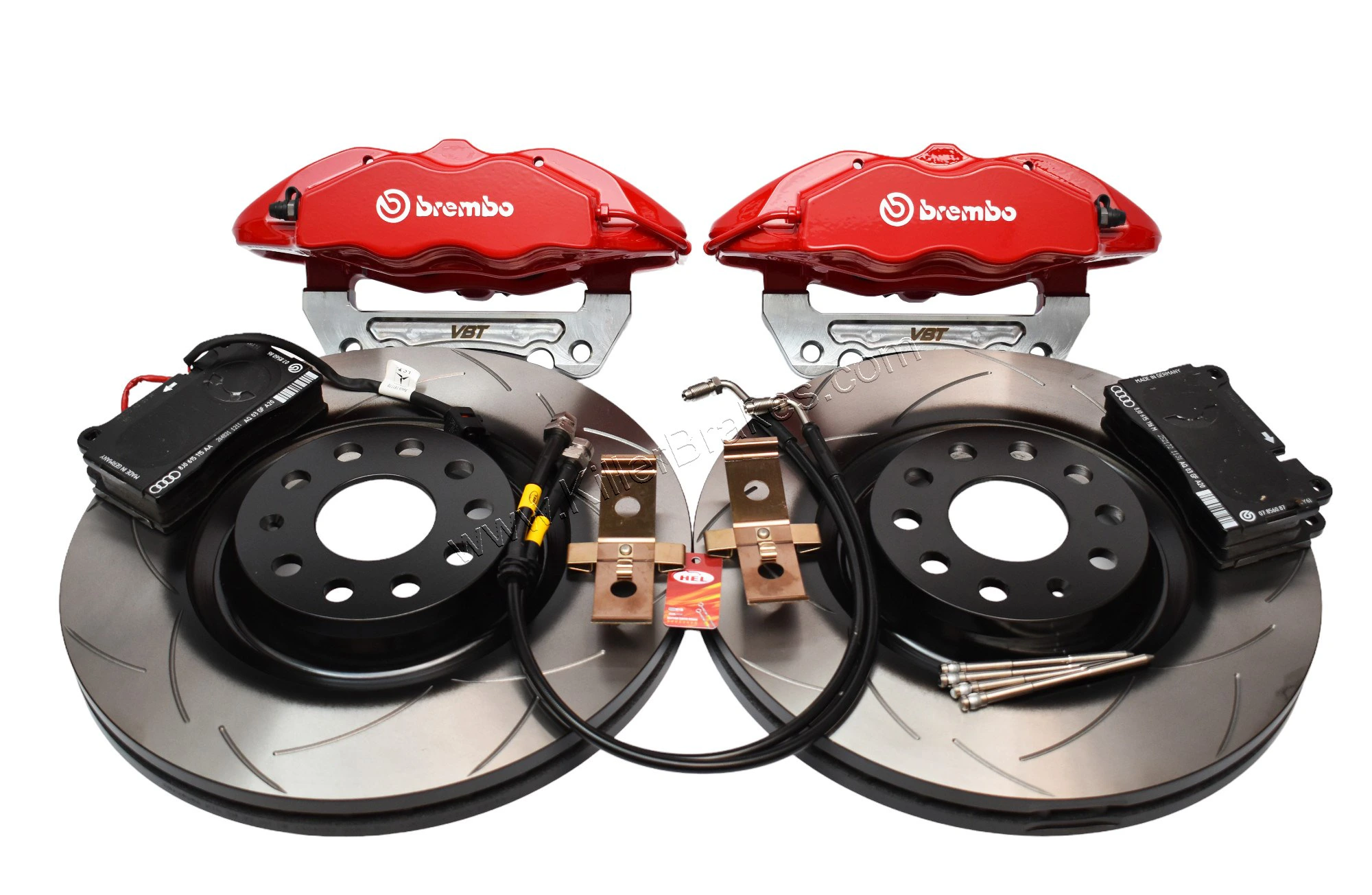 Front Cupra Performance Pack Brembo 4pot Brake Kit 345x30mm DBA Adapters VBT 5F0615105 5F0615106 Red New