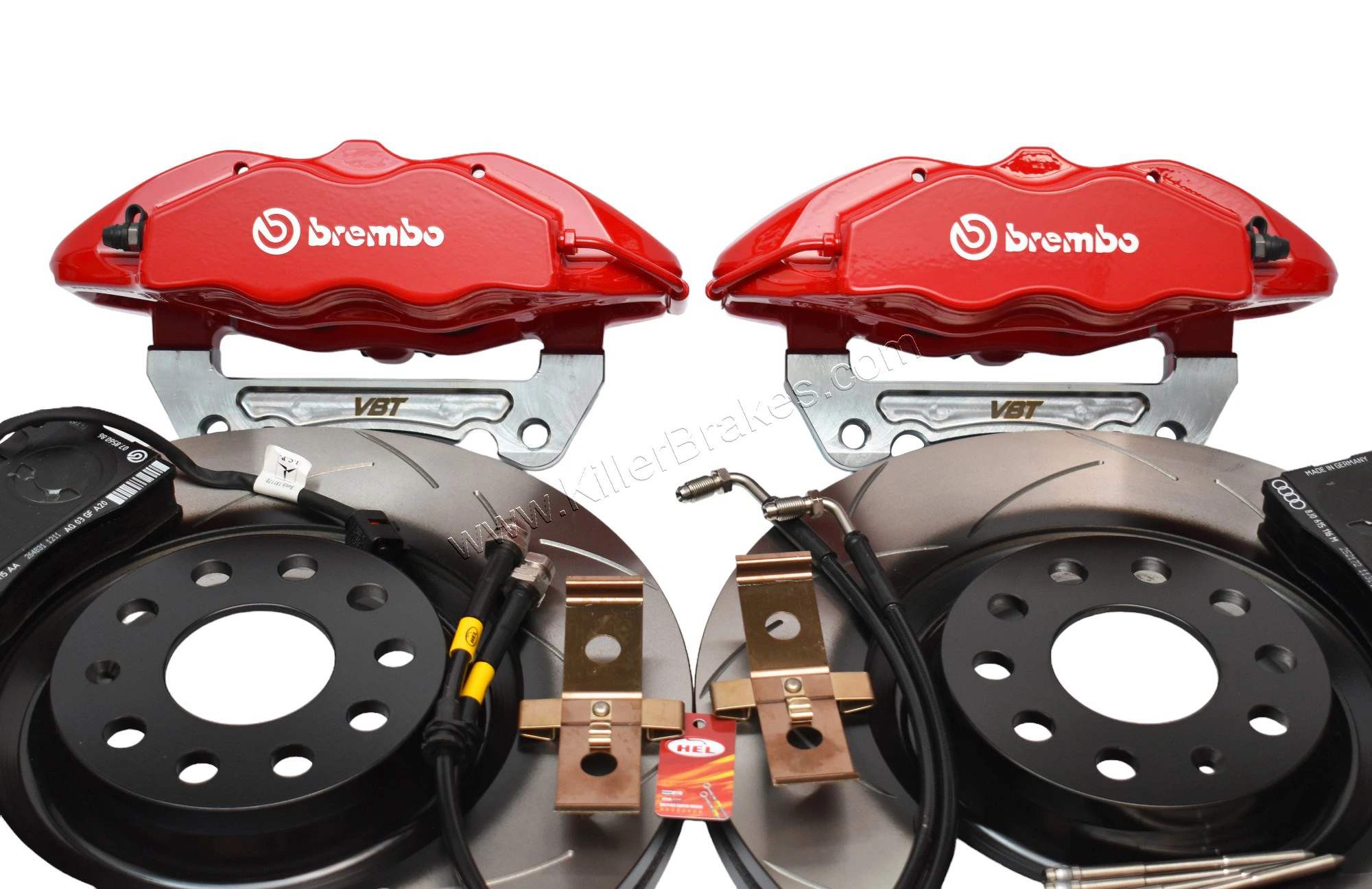 Front Cupra Performance Pack Brembo 4pot Brake Kit 345x30mm DBA Adapters VBT 5F0615105 5F0615106 Red New