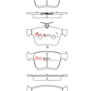 Rear Audi TTRS 8S RS3 8v RSQ3 8U Mk7R S3 8V DBA Brake Pads DB2384RP Race Performance