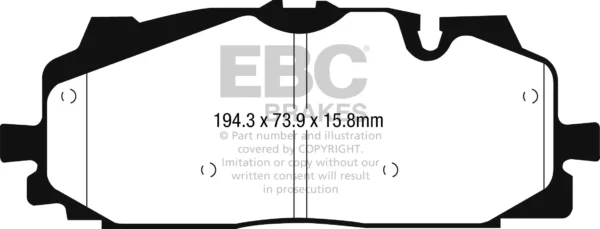 Front DP42277R EBC Yellowstuff Brake Pads Audi Rs3 8y Rsq3 F3 Cupra Formentor vz5 Rs4 B9