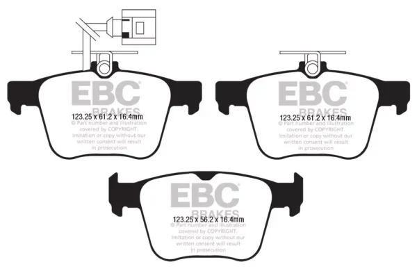 Rear DP42295R EBC Yellowstuff Brake Pads Audi Rs3 8y Rsq3 F3 Cupra Formentor vz5