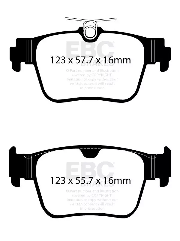 Rear DP42438R EBC Yellowstuff Brake Pads Audi S3 8y Mk8 R Cupra Formentor