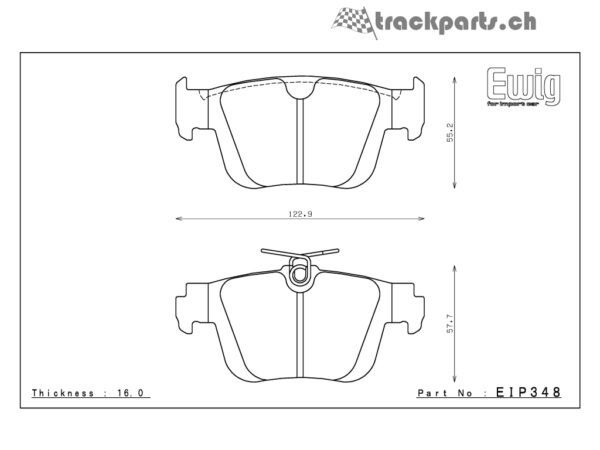 Rear ENDLESS EIP348 MX87 brake pads Audi Rs3 8y Golf 8R S3 8y Cupra Formentor