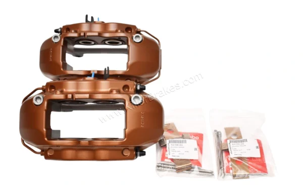 Front Cupra Brembo 4pot Brake Calipers 5F0615105 5F0615106 Copper color New